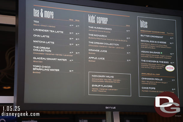 The Sip & Sonder Menu