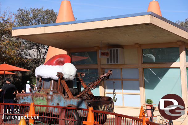 The windows of the Cozy Cone are all covered