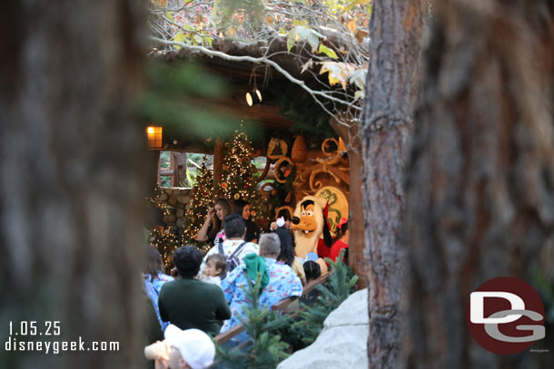 Santa Goofy visits Redwood Creek Challenge Trail