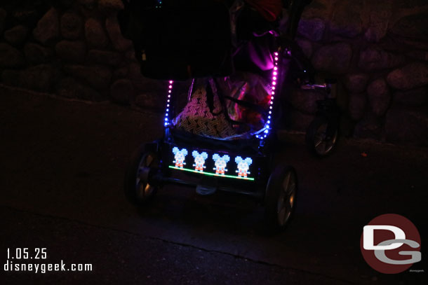 This animated LED Mickey Mouse was on someone's stroller.