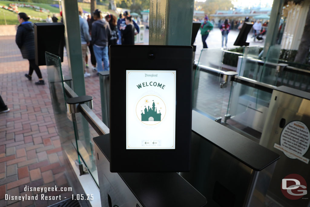 7:44am - No line so walked through one of the new gates. They are still using hand scanners so the process is the same as all the old turn stiles.