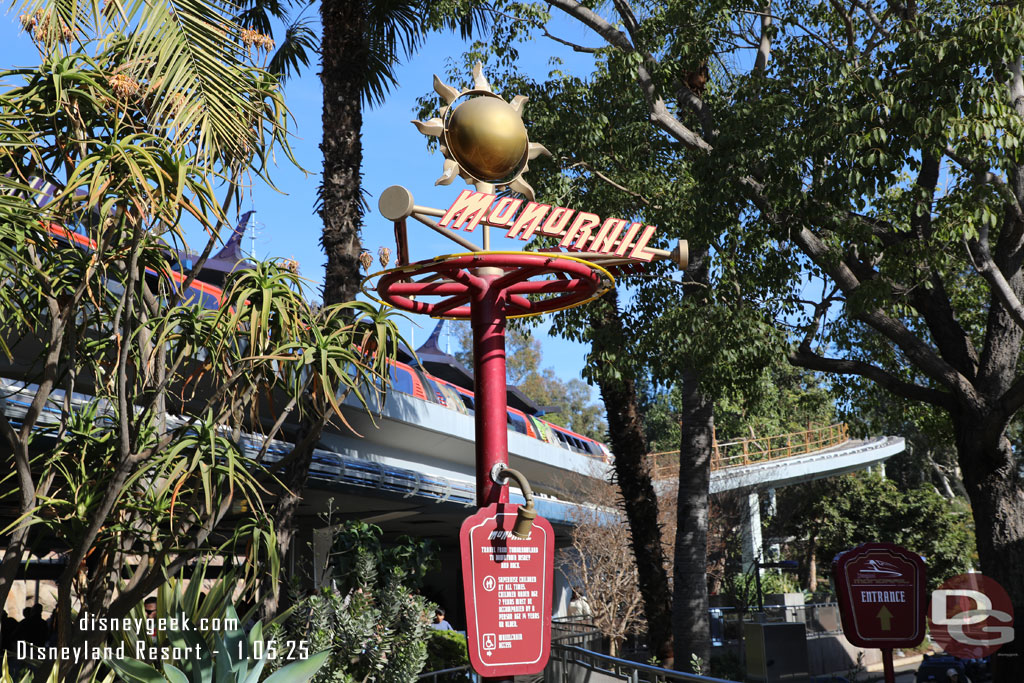 11:39am - Going for a Monorail ride to Downtown Disney (before it closes for renovation tomorrow)