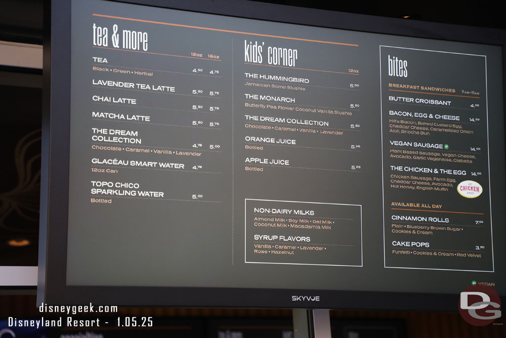 The Sip & Sonder Menu