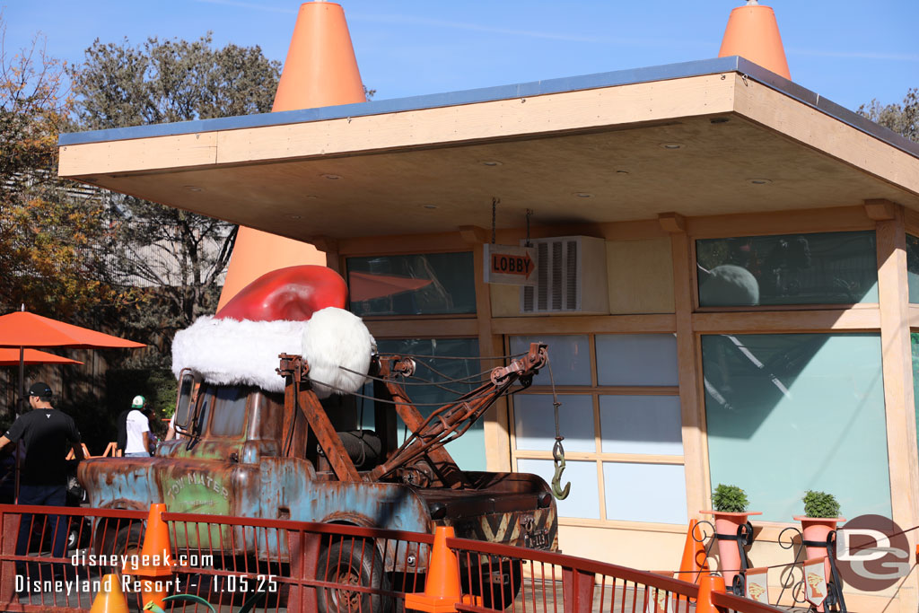 The windows of the Cozy Cone are all covered