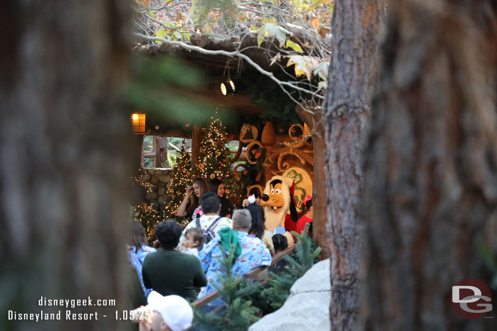 Santa Goofy visits Redwood Creek Challenge Trail