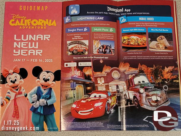 Disney California Adventure Guide Map