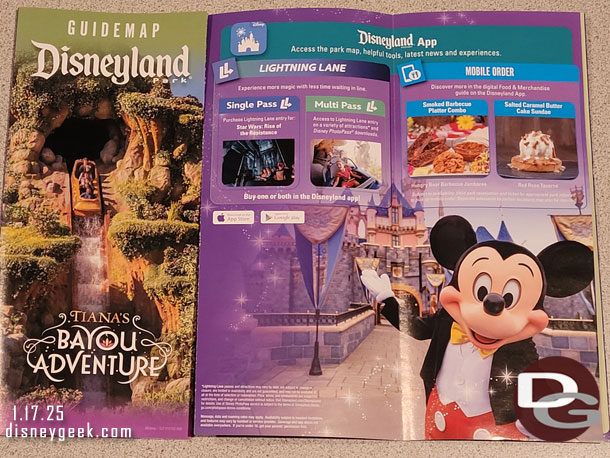 Disneyland Guide Map