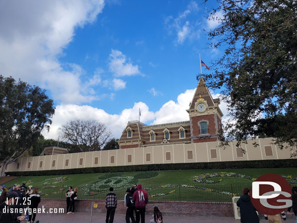 The Disneyland Railroad is closed for renovation as they continue the track replacement project.