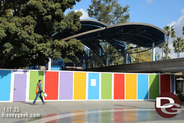 The Disneyland Monorail is closed for renovation and looks like the turn stiles are being replaced