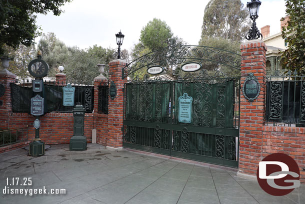 Haunted Mansion returns tomorrow. I was hoping for a soft opening today but that looks unlikely.