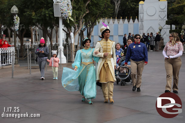 Aladdin and Jasmine out for a stroll