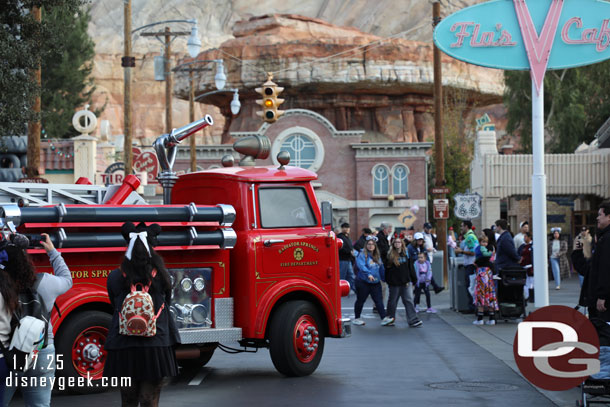 Red leaving the Cozy Cone