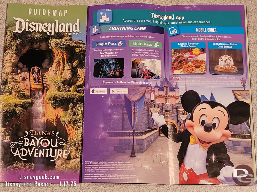 Disneyland Guide Map