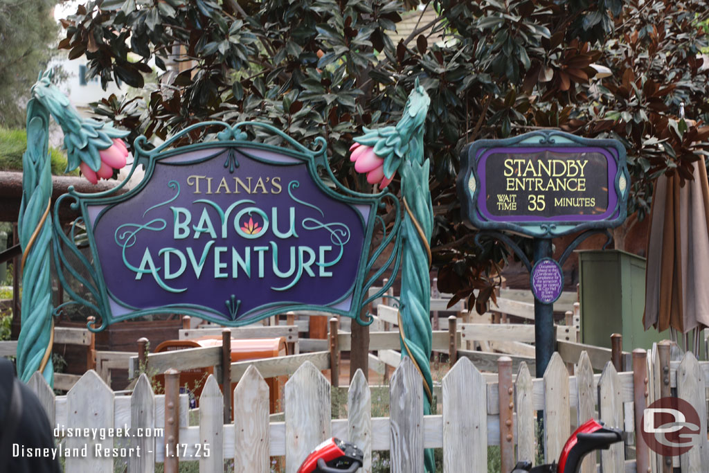 With the cool weather a relatively short wait for Tiana