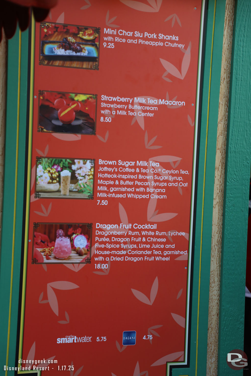 Bamboo Blessings Menu