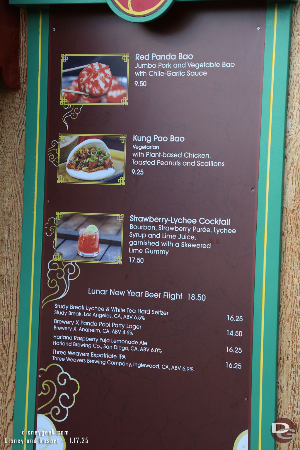 Prosperity Bao & Buns Menu