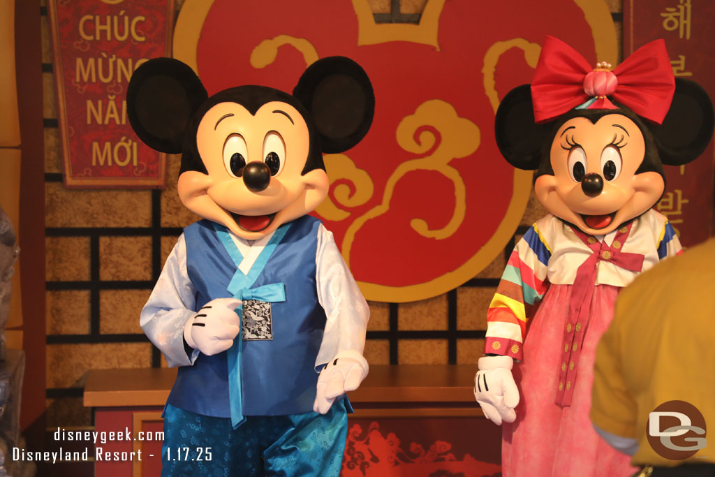 Mickey Mouse and Minnie Mouse have new Lunar New Year outfits this year