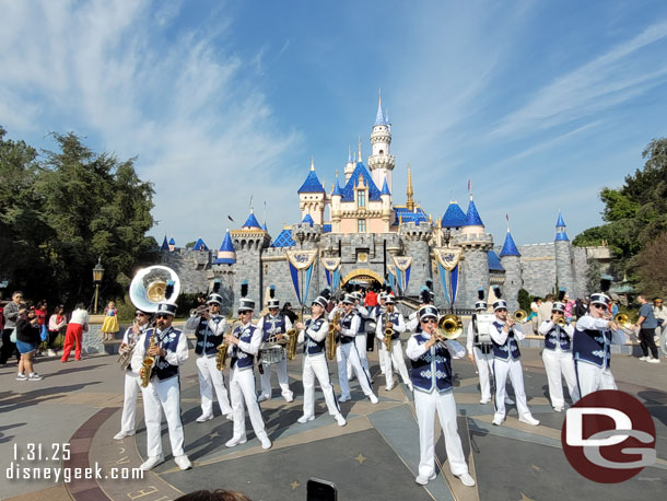 The Disneyland Band performing at Sleeping Beauty Castle