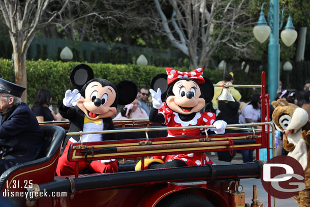 Mickey Mouse and Minnie Mouse