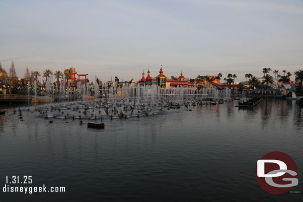 World of Color fountain testing