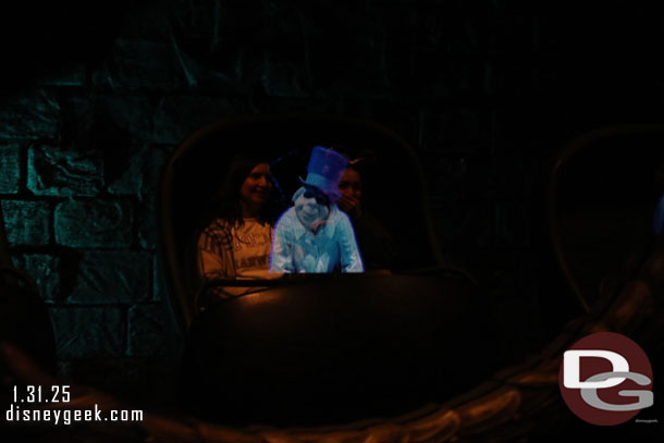 The hitchhiking ghosts are now projections like the Magic Kingdom.