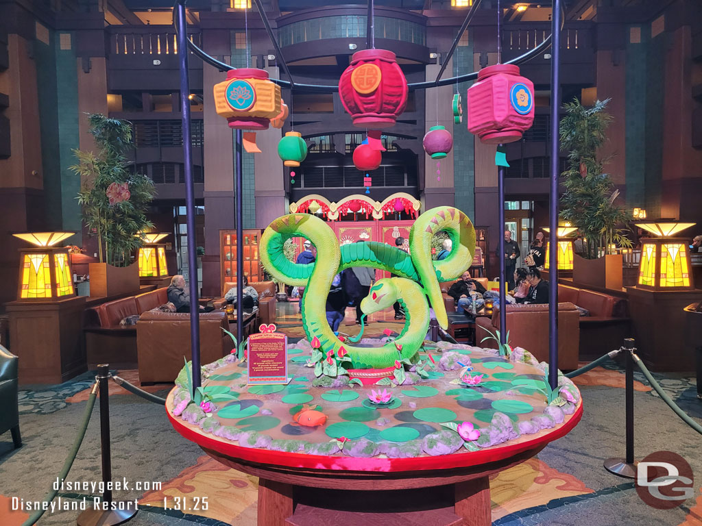 Lunar New Year display in the Grand Californian Lobby