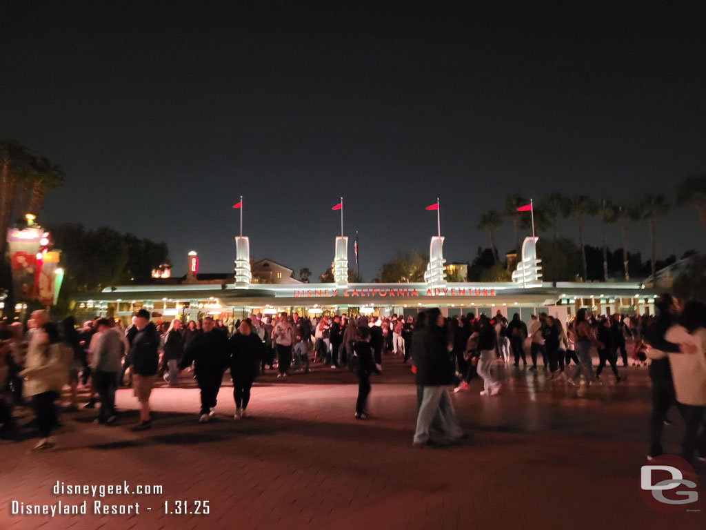 Disney California Adventure entrance queues