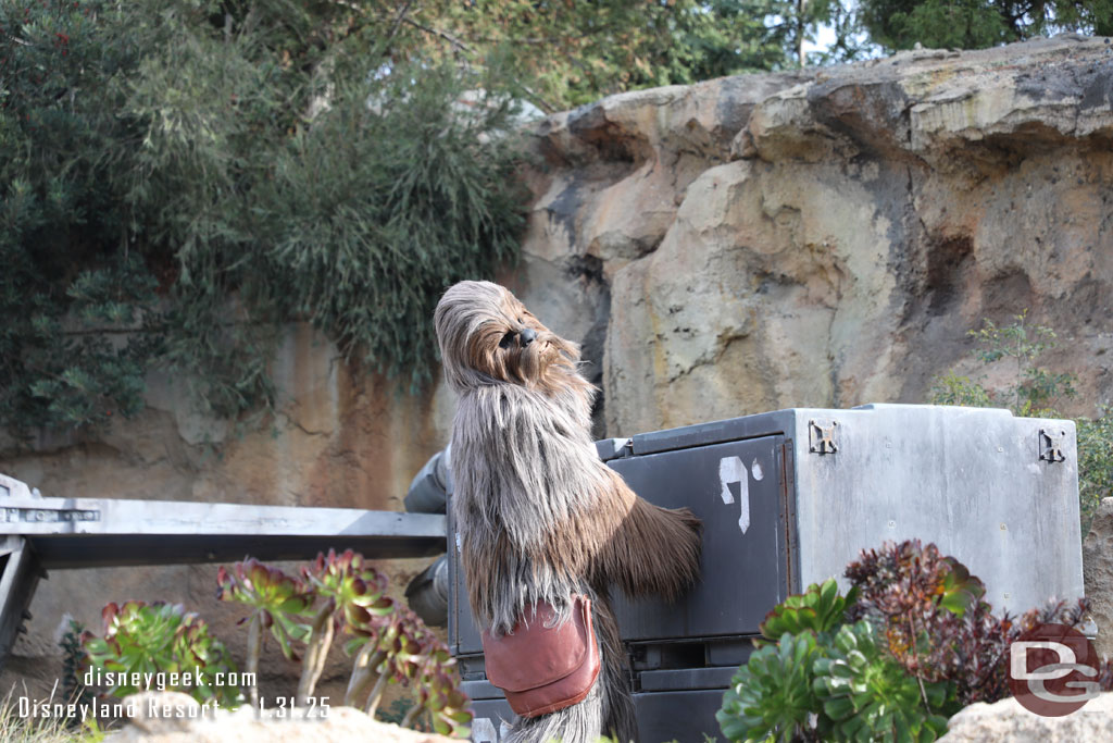 Chewbacca was out working on an X-Wing