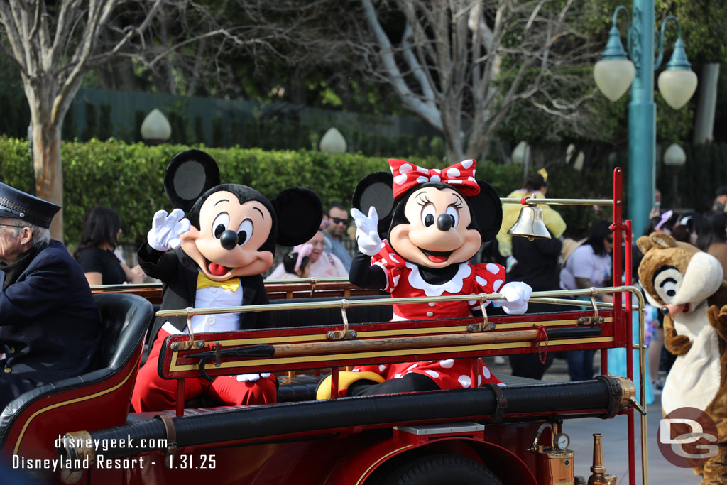 Mickey Mouse and Minnie Mouse