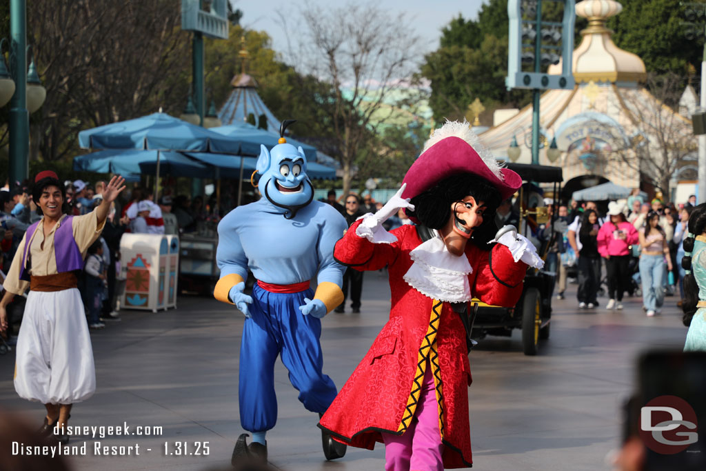 Captain Hook, Genie and Aladdin