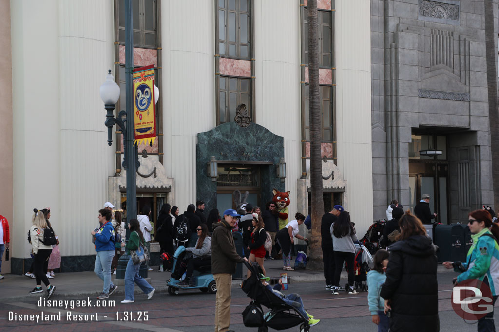 Nick and Judy greeting guests along Hollywood Blvd today