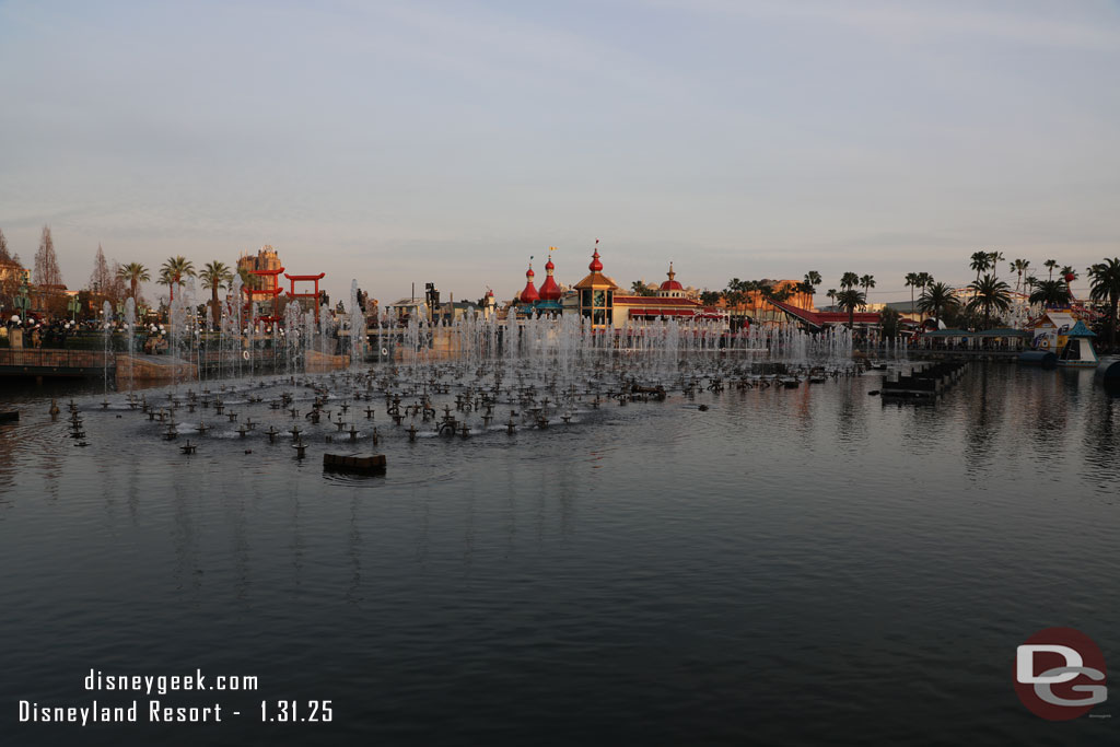 World of Color fountain testing