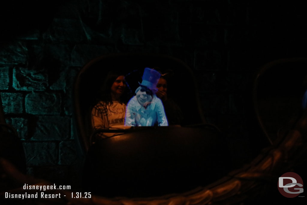 The hitchhiking ghosts are now projections like the Magic Kingdom.