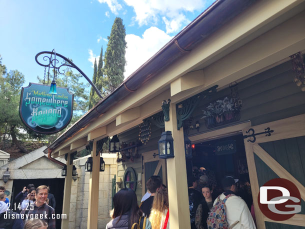 The store is open but you have to use the single door facing the Haunted Mansion