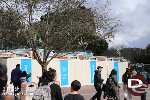 Work continues on the second section of turnstiles at Disneyland