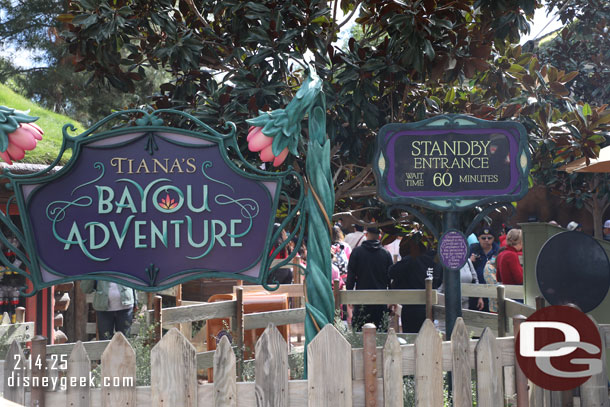 It was about 60 degrees which did not seem to effect the wait time for Tiana's this afternoon.