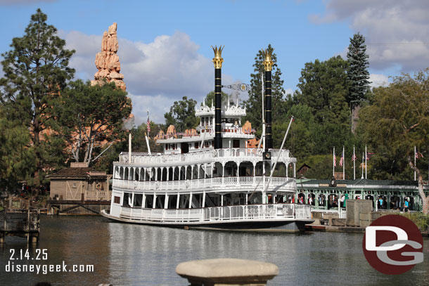 The Mark Twain Riverboat was not in operation for some reason.