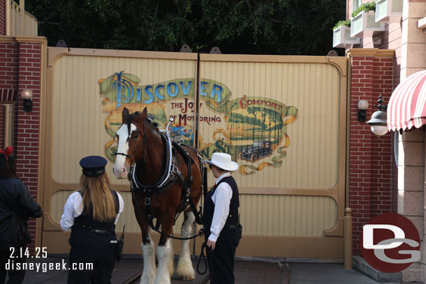 Photo opportunity with a horse in Town Square