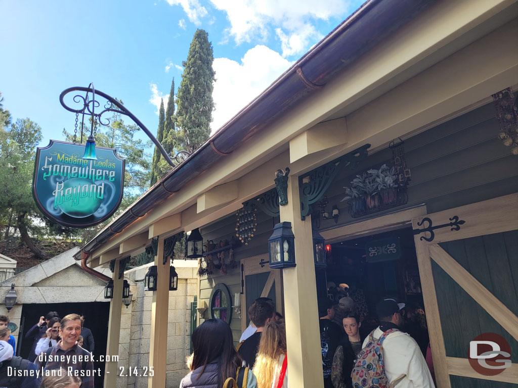 The store is open but you have to use the single door facing the Haunted Mansion