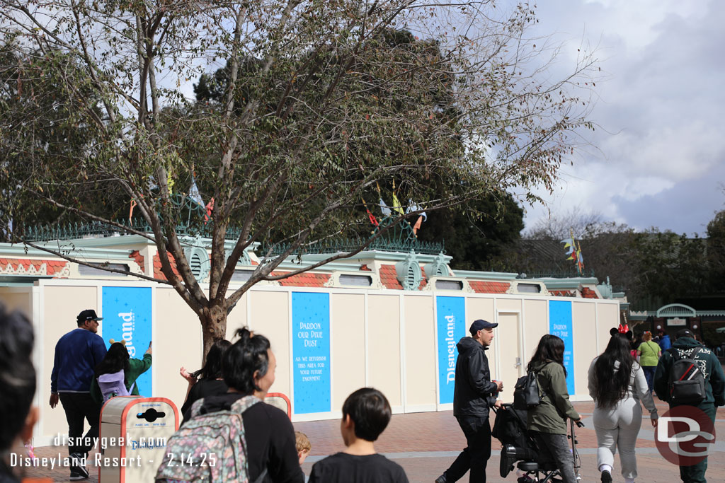 Work continues on the second section of turnstiles at Disneyland