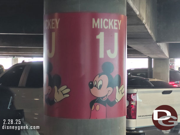 12:21pm - Parked in the far corner of the Mickey Level today