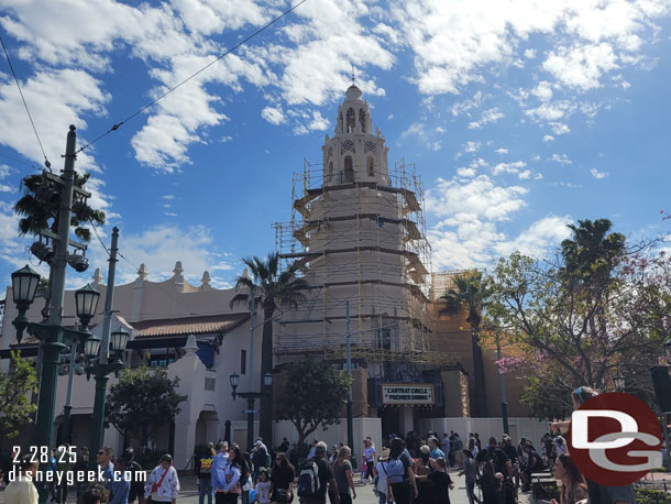 Exterior renovation work on Carthay Circle is underway.  