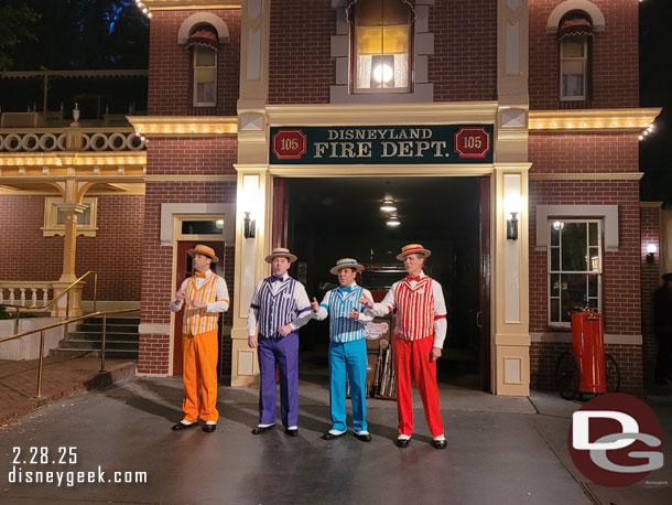 The Dapper Dans performing in Town Square