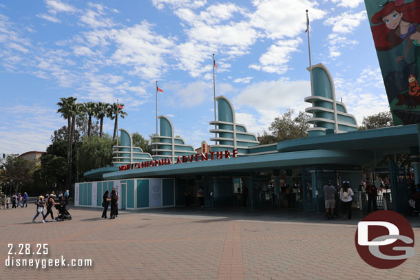 12:40pm - Arrived at Disney California Adventure.  The walls have shifted further to the left side with another set of turn stiles complete.