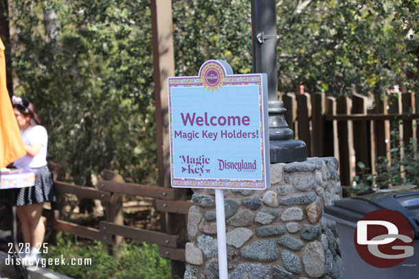 The Magic Key area has a few tables and a photo backdrop