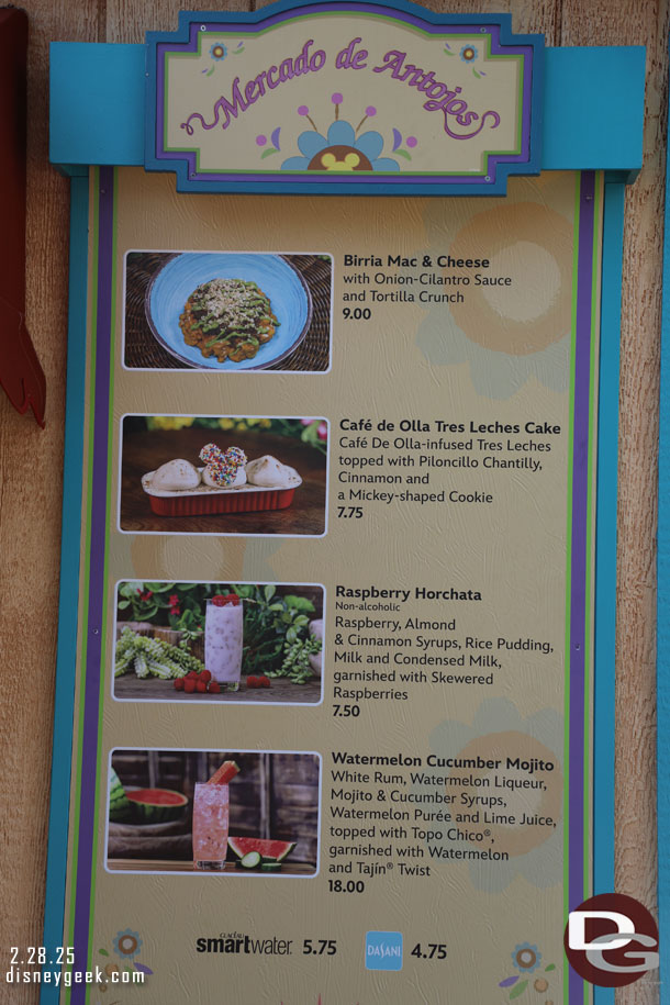 Mercado de Antojos Menu