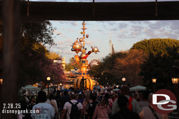 Tomorrowland as the sun was setting