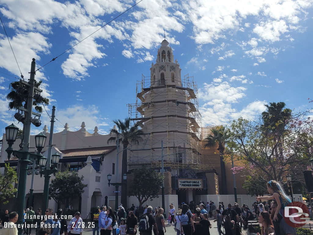 Exterior renovation work on Carthay Circle is underway.  