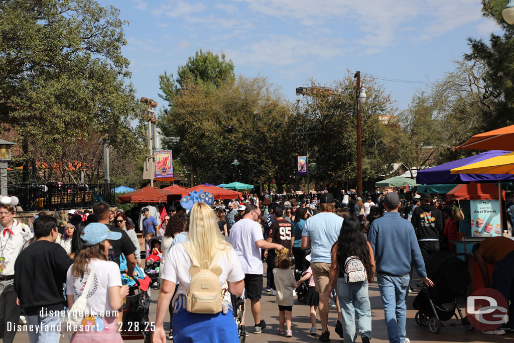 As you would expect the walkways were very busy.