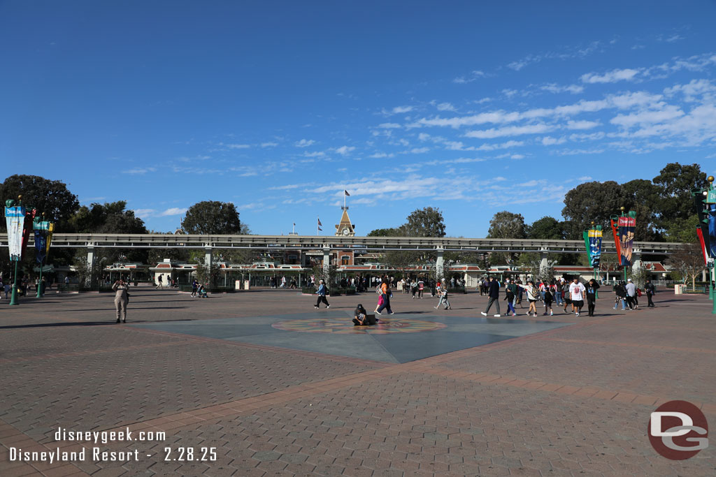 Looking across the Esplanade at Disneyland